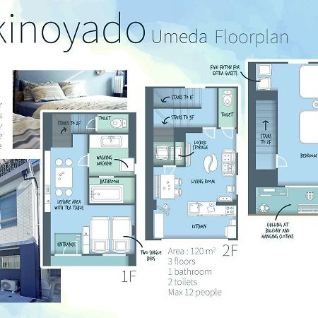Apartmán Yukinoyado Umeda Ósaka Exteriér fotografie